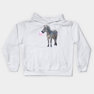 Bubblegum Zebra Kids Hoodie